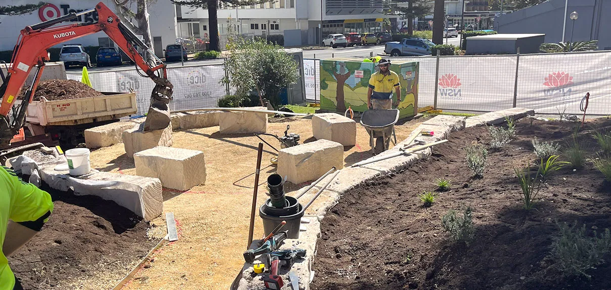 Port Macquarie Courthouse yarning circle construction