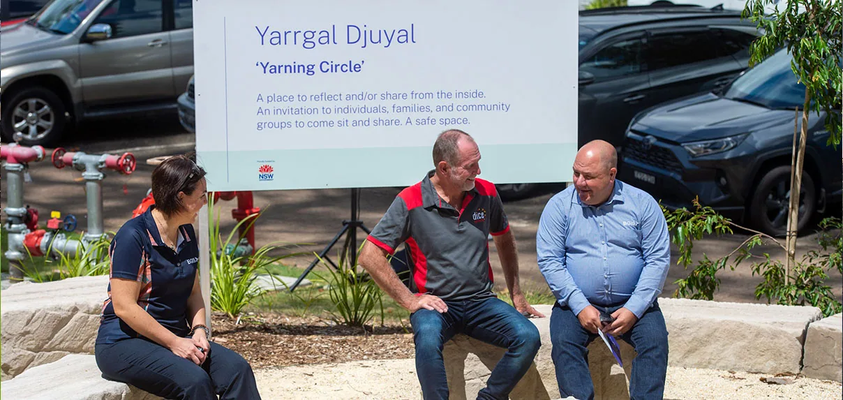 Port Macquarie Courthouse yarning circle construction
